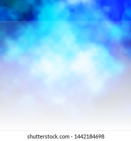 Dark BLUE vector pattern with clouds. Shining illustration with abstract gradient clouds. Pattern for your commercials.