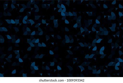 Dark BLUE vector pattern with colored spheres. Geometric sample of repeating circles on white background in halftone style.