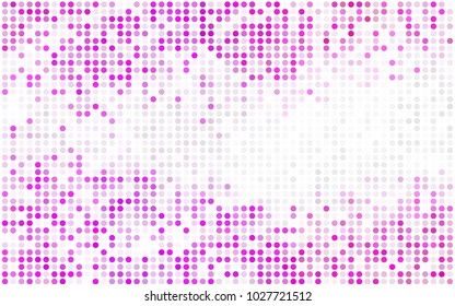 Dark BLUE vector pattern with colored spheres. Geometric sample of repeating circles on white background in halftone style.