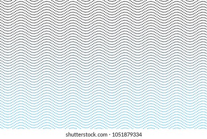 Dark BLUE vector pattern with colored spheres. Geometric sample of repeating circles on white background in halftone style.