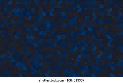 Dark BLUE vector pattern with colored spheres. Geometric sample of repeating circles on white background in halftone style.