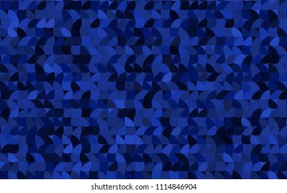 Dark BLUE vector pattern with colored spheres. Geometric sample of repeating circles on white background in halftone style.