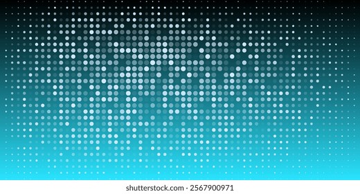 Dark BLUE vector pattern with colored spheres. Geometric sample of repeating circles on white background in halftone style.