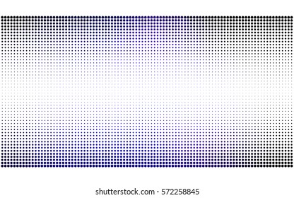DARK BLUE vector pattern with colored spheres. Geometric sample of repeating circles on white background in halftone style.