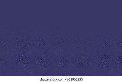 Dark BLUE vector pattern with colored spheres. Geometric sample of repeating circles on white background in halftone style.