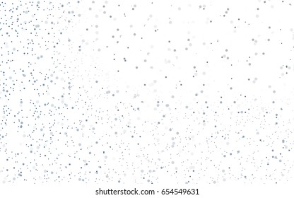 Dark BLUE vector pattern with colored spheres. Geometric sample of repeating circles on white background in halftone style.