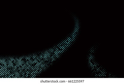 Dark BLUE vector pattern with colored spheres. Geometric sample of repeating circles on white background in halftone style.