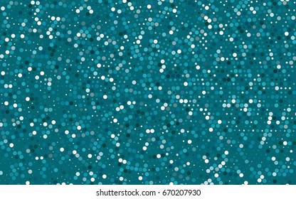 Dark BLUE vector pattern with colored spheres. Geometric sample of repeating circles on white background in halftone style.