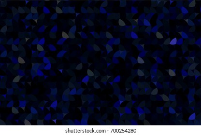 Dark BLUE vector pattern with colored spheres. Geometric sample of repeating circles on white background in halftone style.