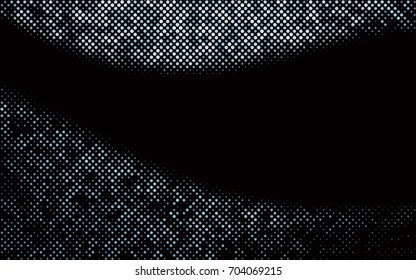 Dark BLUE vector pattern with colored spheres. Geometric sample of repeating circles on white background in halftone style.