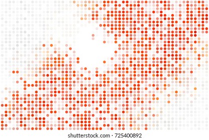 Dark BLUE vector pattern with colored spheres. Geometric sample of repeating circles on white background in halftone style.