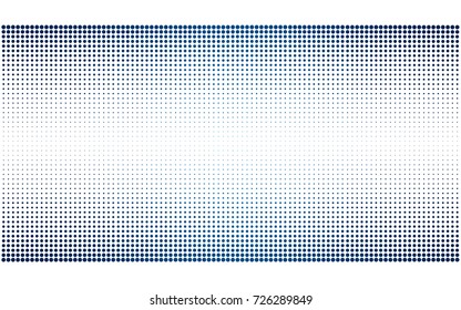 DARK BLUE vector pattern with colored spheres. Geometric sample of repeating circles on white background in halftone style.