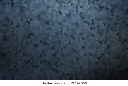 Dark BLUE vector pattern with colored spheres. Geometric sample of repeating circles on white background in halftone style.