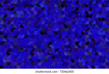 Dark BLUE vector pattern with colored spheres. Geometric sample of repeating circles on white background in halftone style.