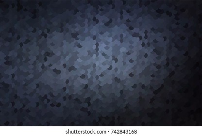 Dark BLUE vector pattern with colored spheres. Geometric sample of repeating circles on white background in halftone style.