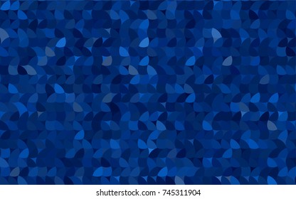 Dark BLUE vector pattern with colored spheres. Geometric sample of repeating circles on white background in halftone style.