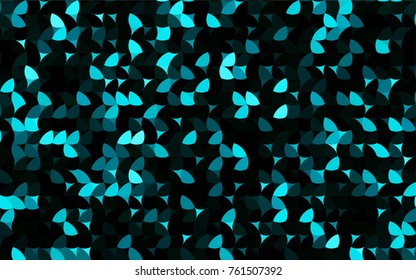 Dark BLUE vector pattern with colored spheres. Geometric sample of repeating circles on white background in halftone style.