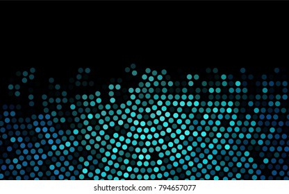 Dark BLUE vector pattern with colored spheres. Geometric sample of repeating circles on white background in halftone style. Dark BLUE vector pattern with colored spheres. Geometric sample of repeating circles on white background in halftone style.