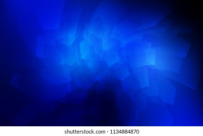 Dark BLUE vector pattern with colorful hexagons. Glitter abstract illustration in hexagonal style. New design for website's poster, banner.