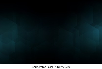 Dark BLUE vector pattern with colorful hexagons. Illustration of colored hexagons on white surface. Pattern for texture of wallpapers.