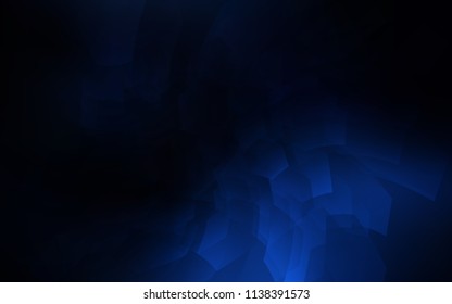 Dark BLUE vector pattern with colorful hexagons. Design in abstract style with hexagons. Pattern for texture of wallpapers.