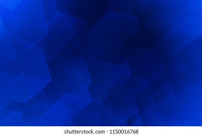 Dark BLUE vector pattern with colorful hexagons. White background with colorful hexagons. Pattern for ads, leaflets.