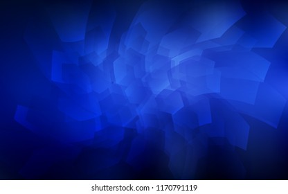 Dark BLUE vector pattern with colorful hexagons. Illustration with set of colorful hexagons. Pattern can be used for landing pages.
