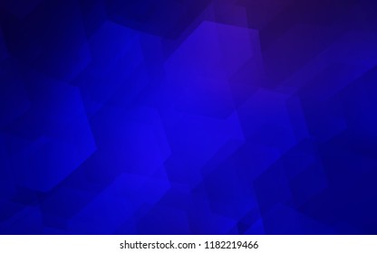 Dark BLUE vector pattern with colorful hexagons. Design in abstract style with hexagons. New template for your brand book.