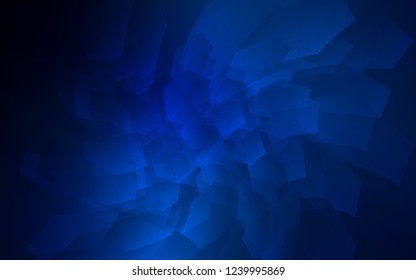 Dark BLUE vector pattern with colorful hexagons. Illustration of colored hexagons on white surface. Pattern can be used for landing pages.