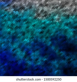Dark BLUE vector pattern with colorful hexagons. Glitter abstract illustration in hexagonal style. Design for your business advert.