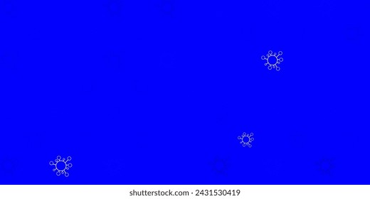 Dark blue vector pattern with coronavirus elements. Abstract illustration with biological gradient shapes. Best design for quarantine events.