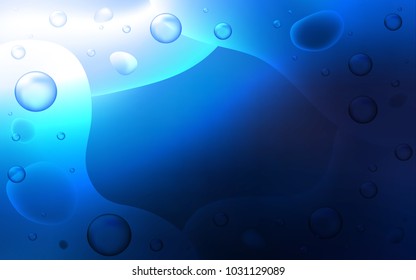 Dark BLUE vector pattern with curved circles. A completely new color illustration in memphis style. A completely new template for your business design.