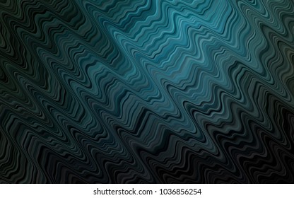 Dark BLUE vector pattern with curved circles. A vague circumflex abstract illustration with gradient. Marble style for your business design.