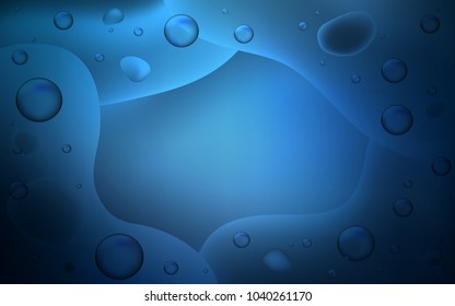 Dark BLUE vector pattern with curved circles. Shining illustration, which consist of blurred lines, circles. A new texture for your  ad, booklets, leaflets.