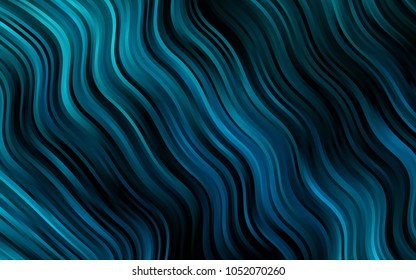 Dark BLUE vector pattern with curved circles. A sample with blurred bubble shapes. The template for cell phone backgrounds.