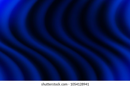 Dark BLUE vector pattern with curved circles. Blurred geometric sample with gradient bubbles.  Brand-new design for your ads, poster, banner.