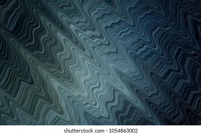 Dark BLUE vector pattern with curved circles. A vague circumflex abstract illustration with gradient. A completely new marble design for your business.