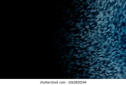 Dark BLUE vector pattern with curved circles. A vague circumflex abstract illustration with gradient. The template for cell phone backgrounds.