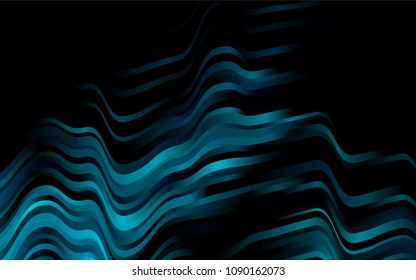 Dark BLUE vector pattern with curved circles. An elegant bright illustration with gradient. Marble design for your web site.