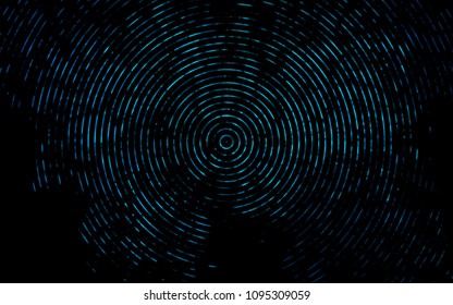 Dark BLUE vector pattern with curved circles. Colorful abstract illustration with gradient lines. The best blurred design for your business.