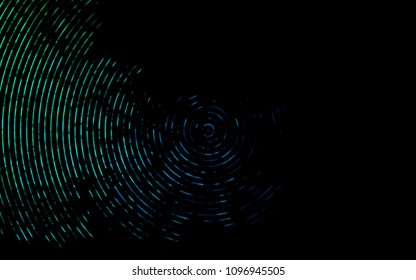 Dark BLUE vector pattern with curved circles. Brand new colored illustration in marble style with gradient. Brand new design for your ads, poster, banner.