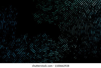 Dark BLUE vector pattern with curved circles. A vague circumflex abstract illustration with gradient. The best blurred design for your business.