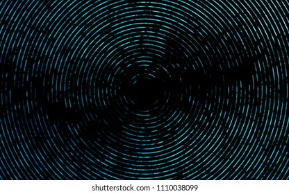 Dark BLUE vector pattern with curved circles. Colorful abstract illustration with gradient lines. Brand new design for your ads, poster, banner.