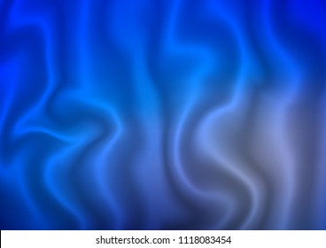 Dark BLUE vector pattern with curved circles. Colorful abstract illustration with gradient lines. The best blurred design for your business.