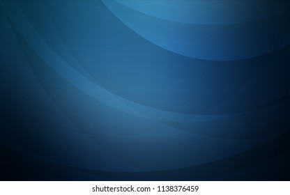 Dark BLUE vector pattern with curved circles. A completely new color illustration in marble style. Brand-new design for your ads, poster, banner.