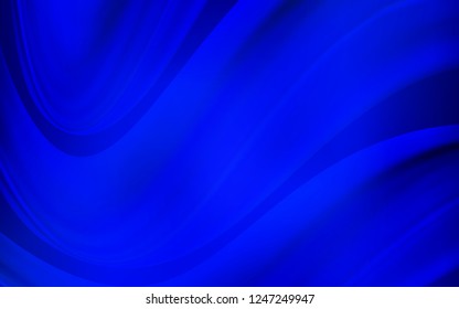 Dark BLUE vector pattern with curved circles. A completely new color illustration in marble style. Marble style for your business design.