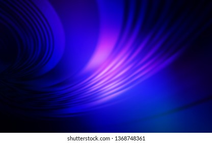 Dark BLUE vector pattern with curved lines. Creative illustration in halftone style with gradient. Brand new design for your ads, poster, banner.