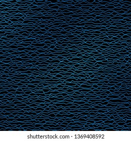 Dark BLUE vector pattern with curved lines. Bright sample with colorful bent lines, shapes. Pattern for busines booklets, leaflets