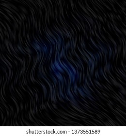 Dark BLUE vector pattern with curved lines. Abstract illustration with gradient bows. Pattern for websites, landing pages.