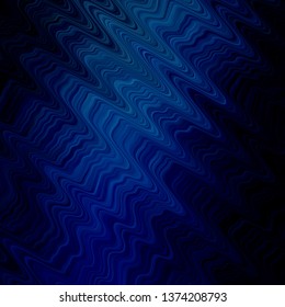 Dark BLUE vector pattern with curved lines. Colorful illustration, which consists of curves. Design for your business promotion.